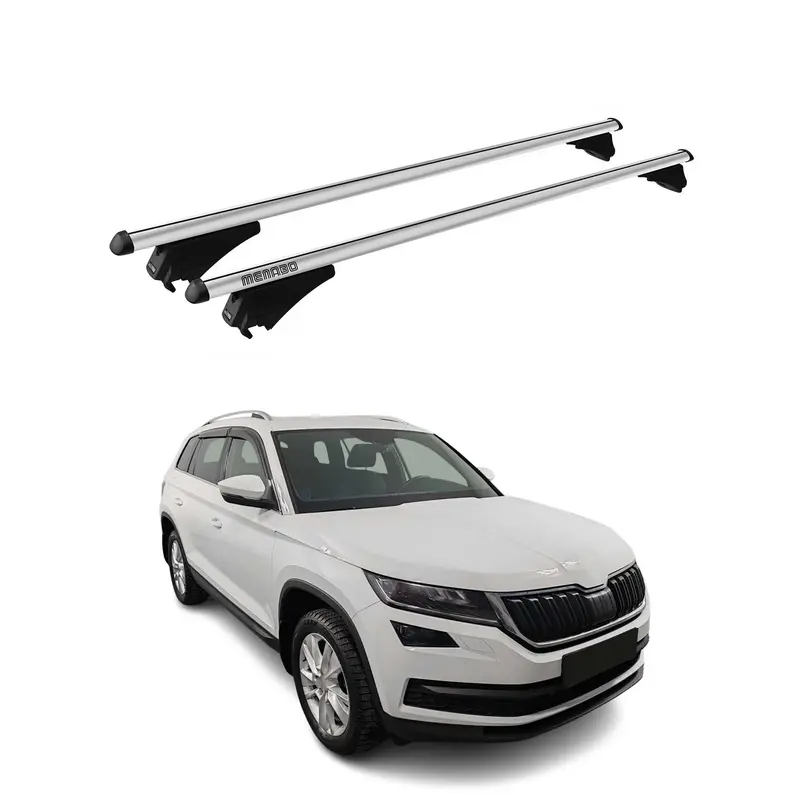 Tiger Barres de toit transversales pour Skoda Kodiaq 2017-2019 Gris