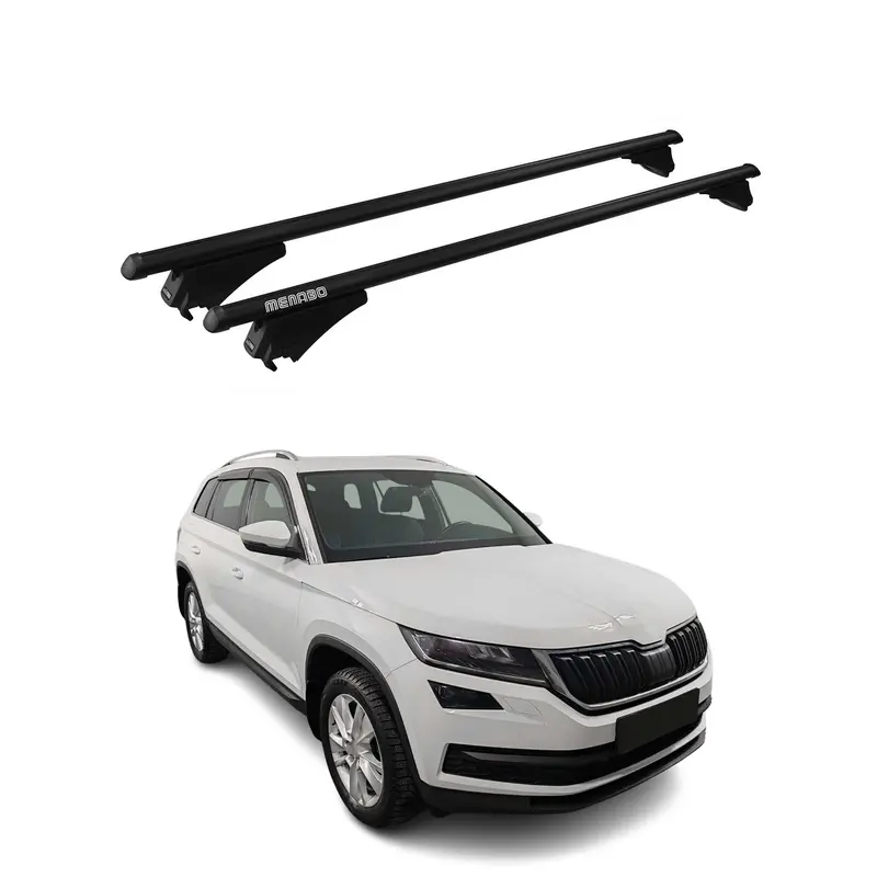 Tiger Barres de toit transversales pour Skoda Kodiaq I 2016-2024 Noir