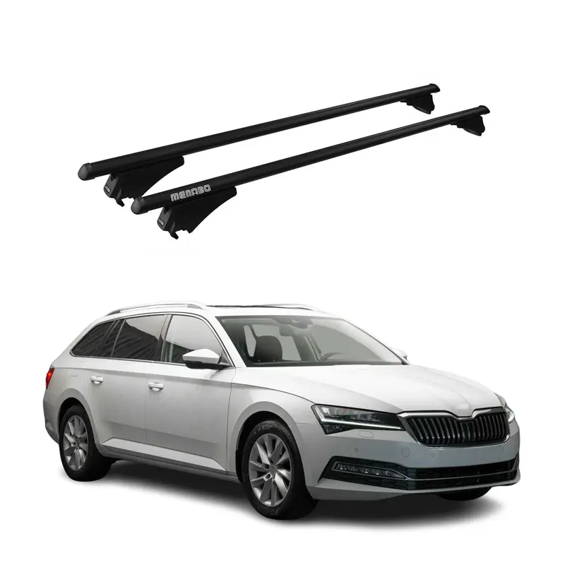 Tiger Barres de toit transversales pour Skoda Superb Kombi 2015-2024 Noir