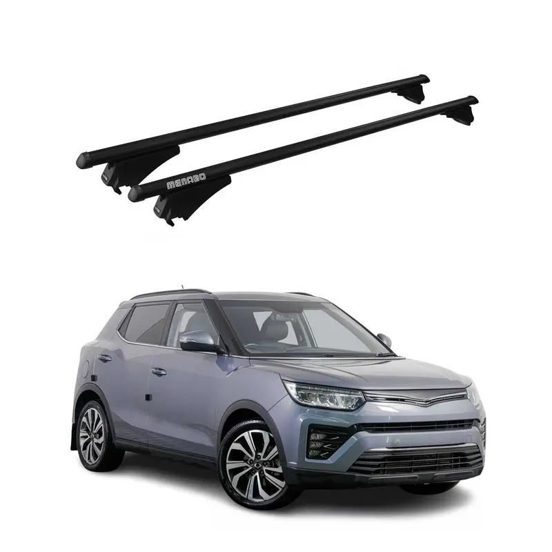 Tiger Barres de toit transversales pour Ssangyong Tivoli 2015-2019 Noir