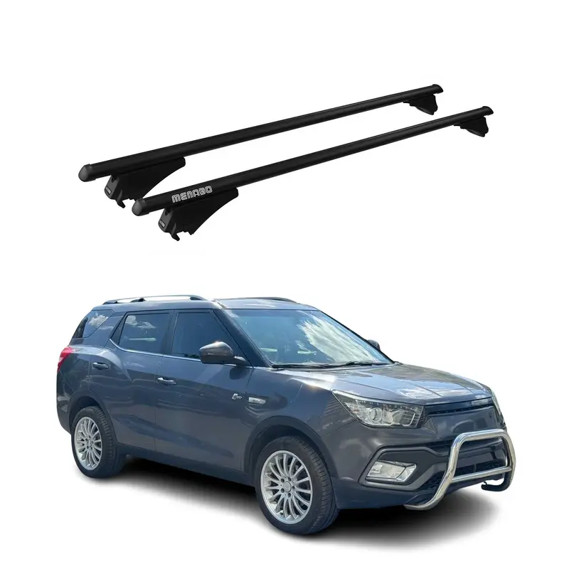 Tiger Barres de toit transversales pour Ssangyong XLV 2016-2021 Noir