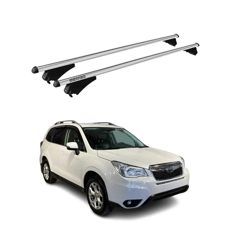 Tiger Barres de toit transversales pour Subaru Forester IV 2013-2018 Gris
