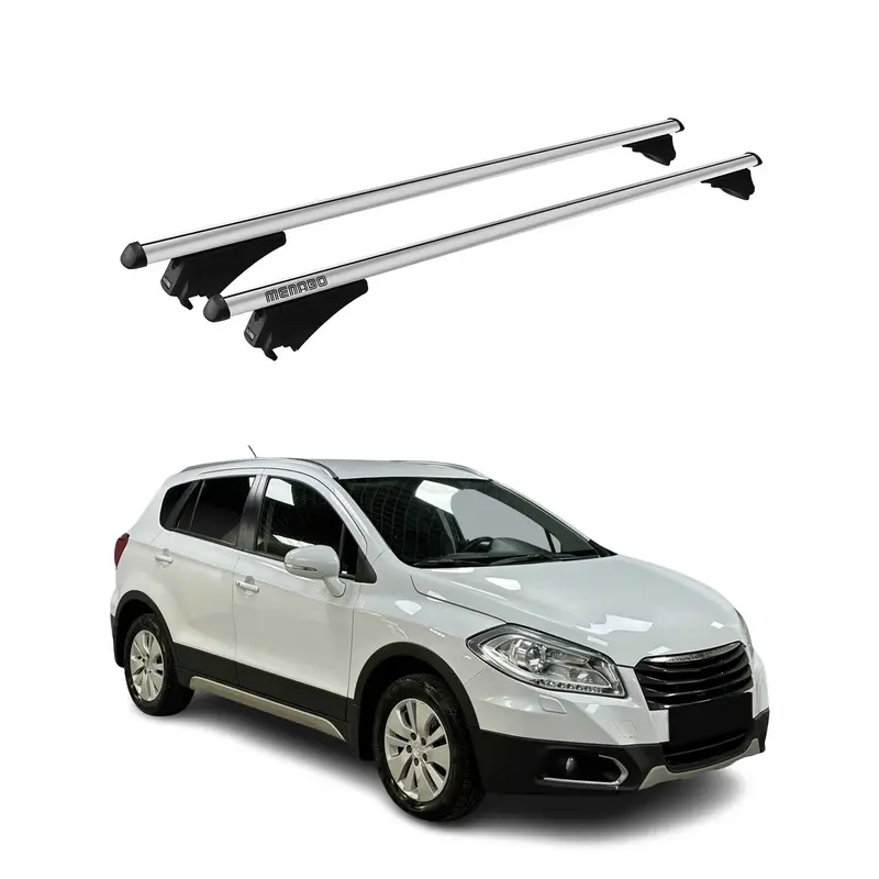 Tiger Barres de toit transversales pour Suzuki SX4 S-Cross 2013-2016 Gris