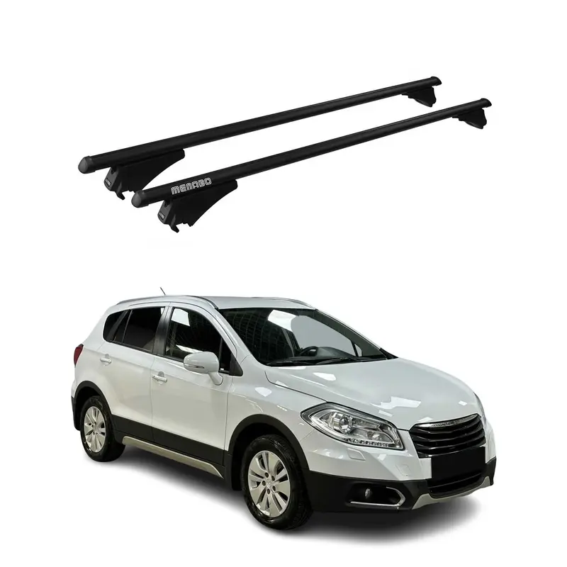 Tiger Barres de toit transversales pour Suzuki SX4 S-Cross 2013-2016 Noir