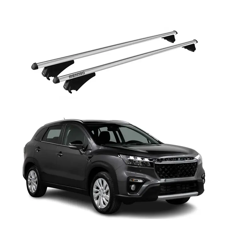 Tiger Barres de toit transversales pour Suzuki SX4 S-Cross 2016-2021 Gris
