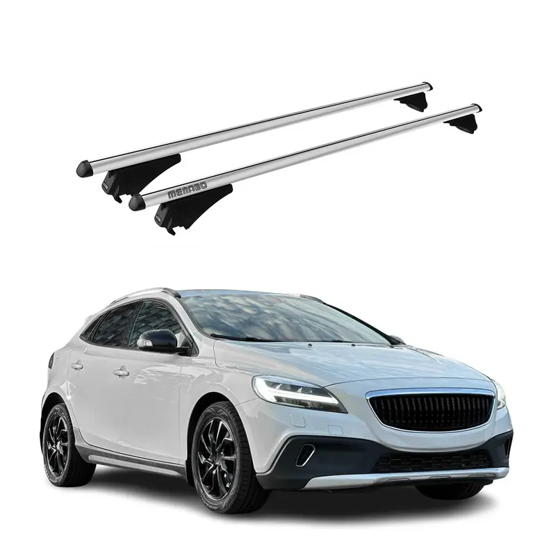Tiger Barres de toit transversales pour Volvo V40 Cross 2013-2019 Gris