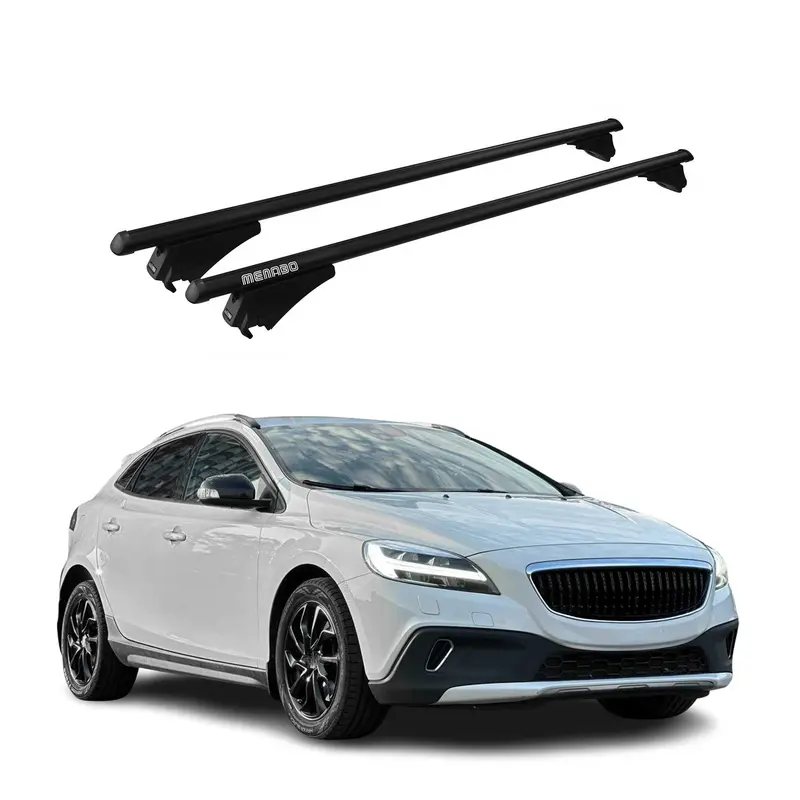 Tiger Barres de toit transversales pour Volvo V40 Cross 2013-2019 Noir