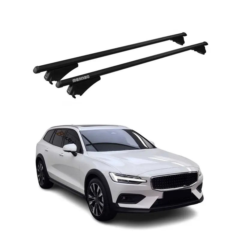 Tiger Barres de toit transversales pour Volvo V60 Cross 2015-2019 Noir