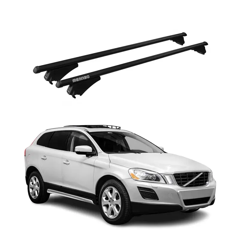 Tiger Barres de toit transversales pour Volvo XC60 2008-2013 Noir