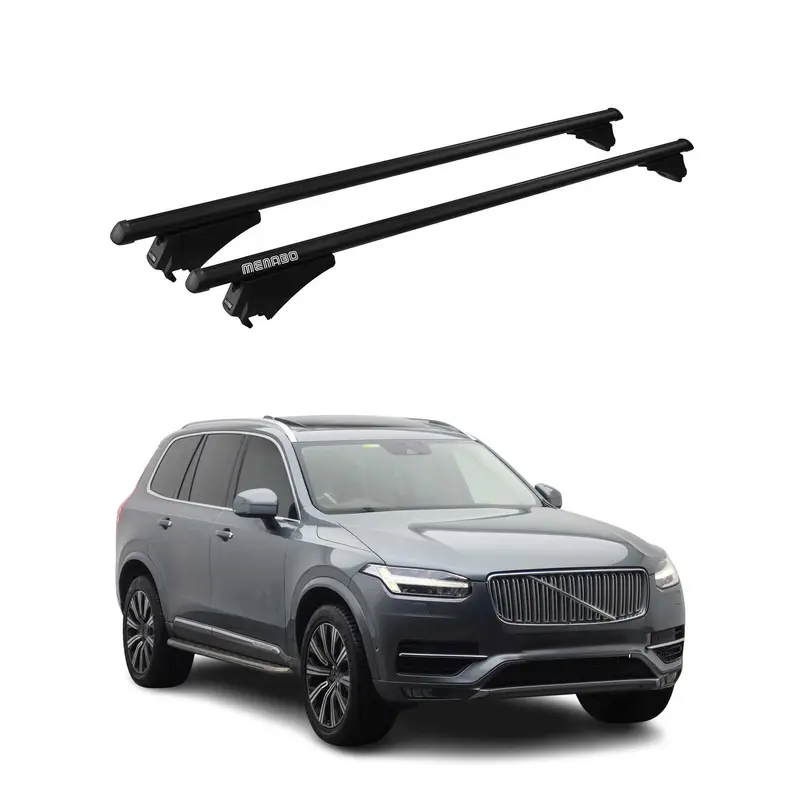 Tiger Barres de toit transversales pour Volvo XC90 2015-2019 Noir Aluminium