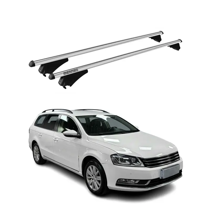Tiger Barres de toit transversales pour VW Passat B7 Variant 2011-2014 Gris