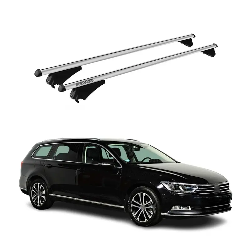 Tiger Barres de toit transversales pour VW Passat B8 Break 2014-2023 Alu Gris 2x