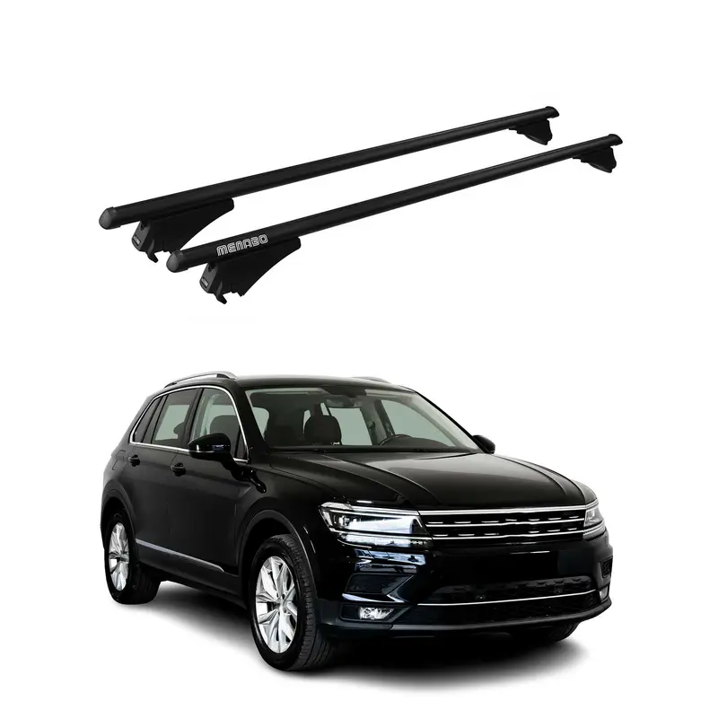 Tiger Barres de toit transversales pour VW Tiguan II Allspace 2016-2020 Noir
