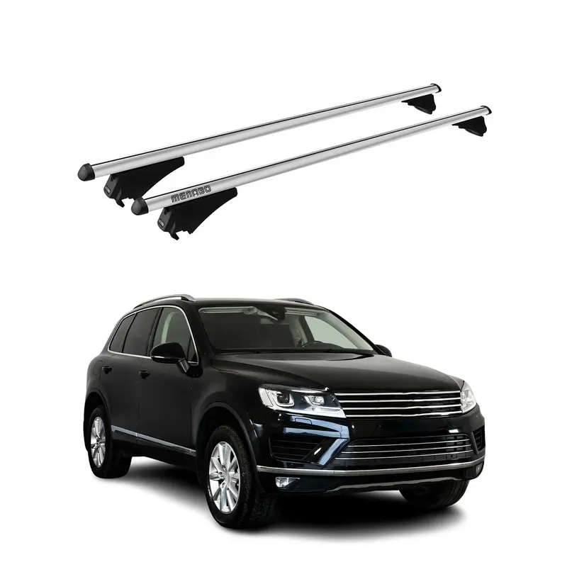 Tiger Barres de toit transversales pour VW Touareg II 7P 2014-2018 Gris