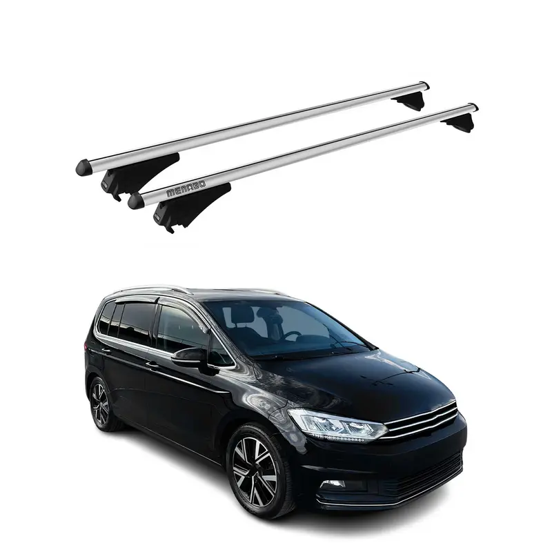 Tiger Barres De Toit Transversales pour VW Touran mk2 2015-26 Aluminium Gris 2x