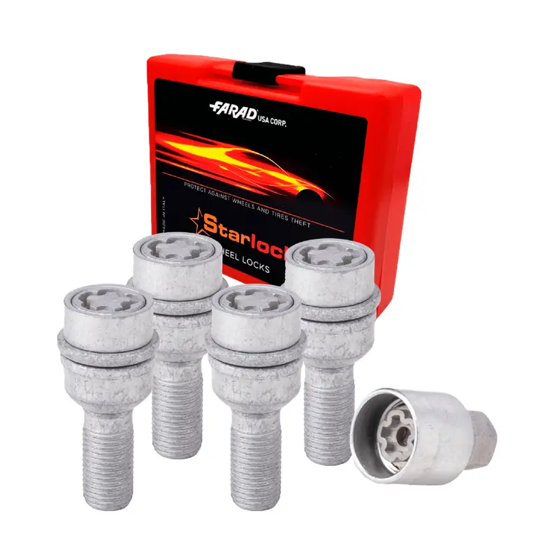 Vis de roue antivol pour Audi Q4 E-Tron dès 2021 Gris lot de 4 M14X1,5