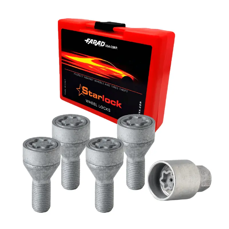 Vis de roue antivol pour Jeep Compass dès 2020 Acier Gris lot de 4 M12X1,25