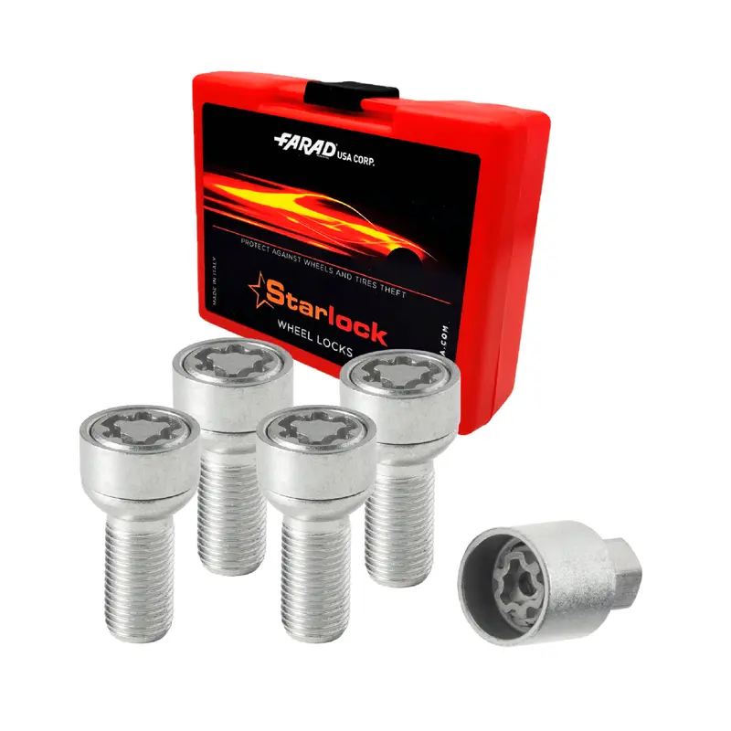 Vis de roue antivol pour VW Lupo 1998-2005 Acier Gris lot de 4 M14X1,5